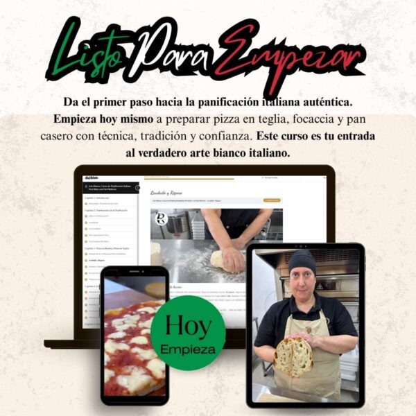Curso de Panificación Italiana – 25 Clases con Chef Roberta | Arte Bianca Nivel Base