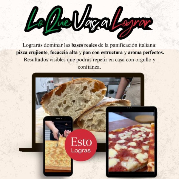 Curso de Panificación Italiana – 25 Clases con Chef Roberta | Arte Bianca Nivel Base