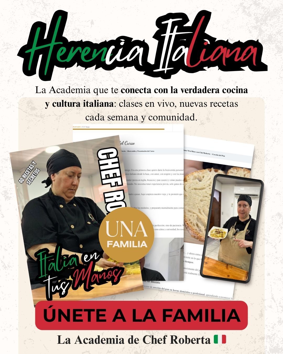Herencia Italiana – La Academia de Chef Roberta