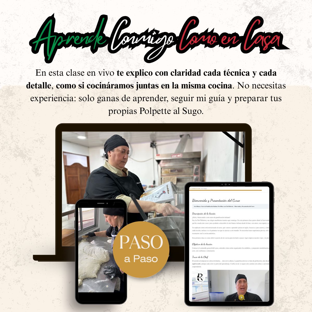 Polpette al Sugo — Clase en Vivo con Chef Roberta | 19 de Julio 5 Clase de Polpette al Sugo en Vivo con Chef Roberta