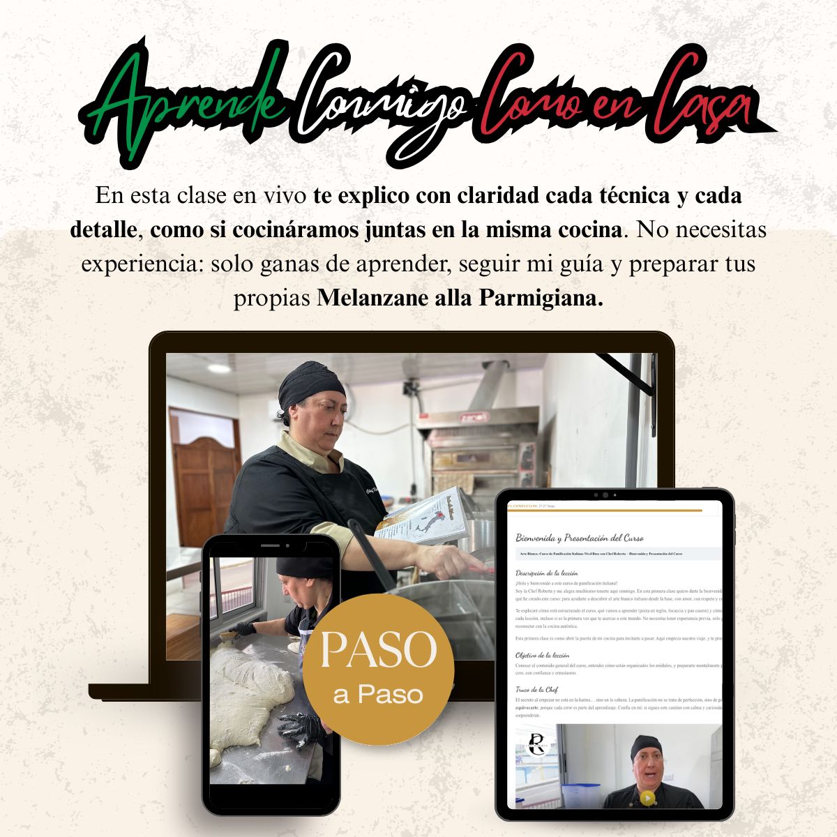 Melanzane alla Parmigiana — Clase en Vivo con Chef Roberta | 02 de Agosto 5 Clase de Parmigiana de Berenjenas en Vivo con Chef Roberta