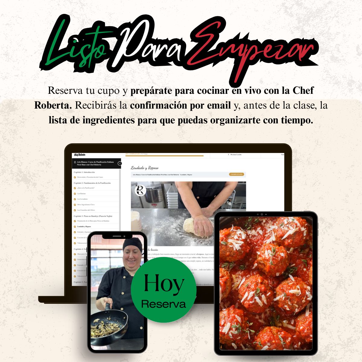 Polpette al Sugo — Clase en Vivo con Chef Roberta | 19 de Julio 6 Clase de Polpette al Sugo en Vivo con Chef Roberta