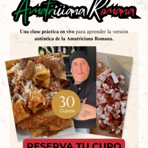 Clase de Amatriciana Romana en Vivo con Chef Roberta