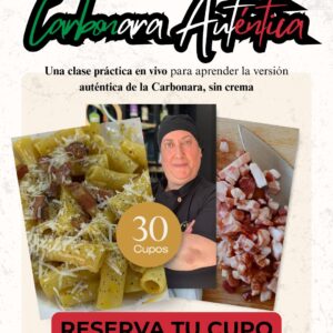Clase de Carbonara Auténtica en Vivo con Chef Roberta