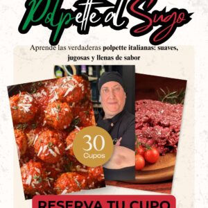 Clase de Polpette al Sugo en Vivo con Chef Roberta