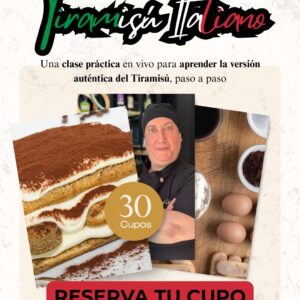 Clase de Tiramisú Italiano en Vivo con Chef Roberta